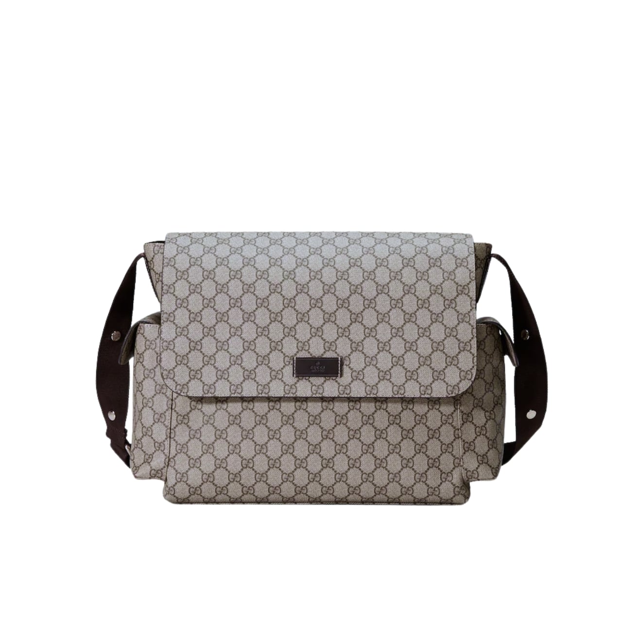 Gucci 大型マザーズバッグ（おむつ替えバッグ） ベージュ＆エボニー GGスプリーム 44cm 211131 Kgdig 8588