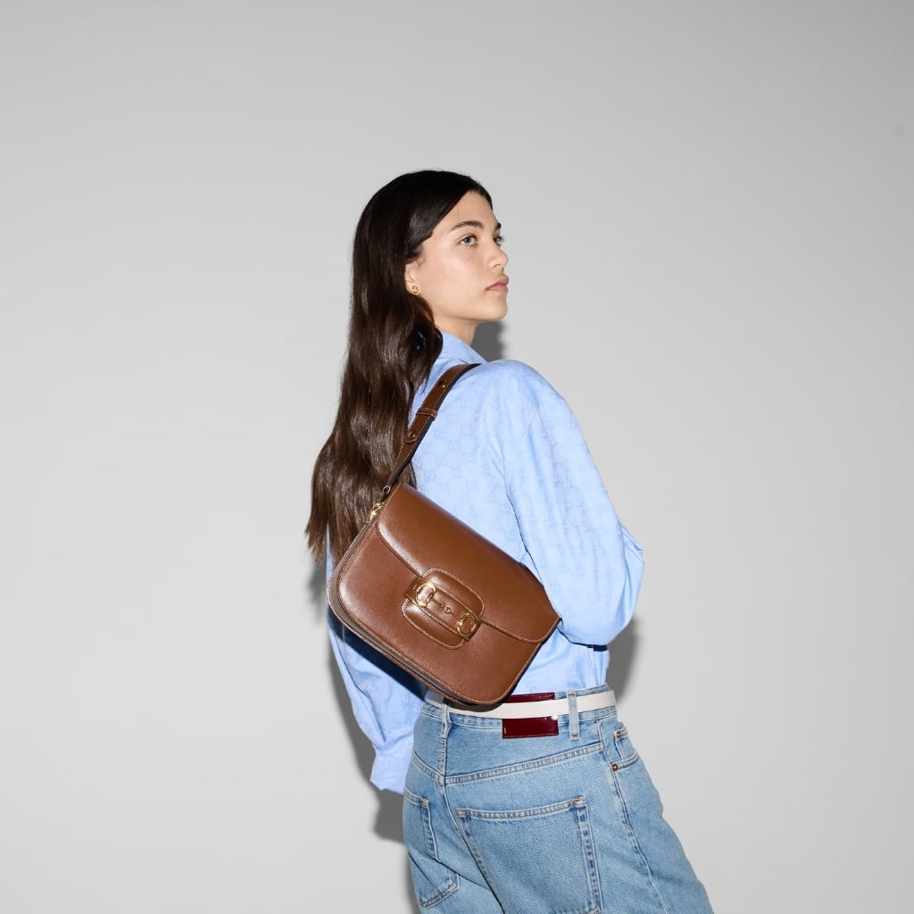 Gucci Horsebit 1955 Medium Shoulder Bag Brown Leather 25Cm 602204 1DB0G 2361 - 画像 (10)