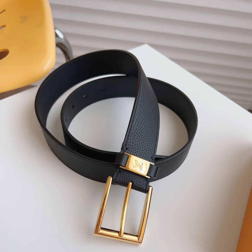 Louis Vuitton LV City Pin Belt Gold Hardware Black 35mm - 画像 (6)