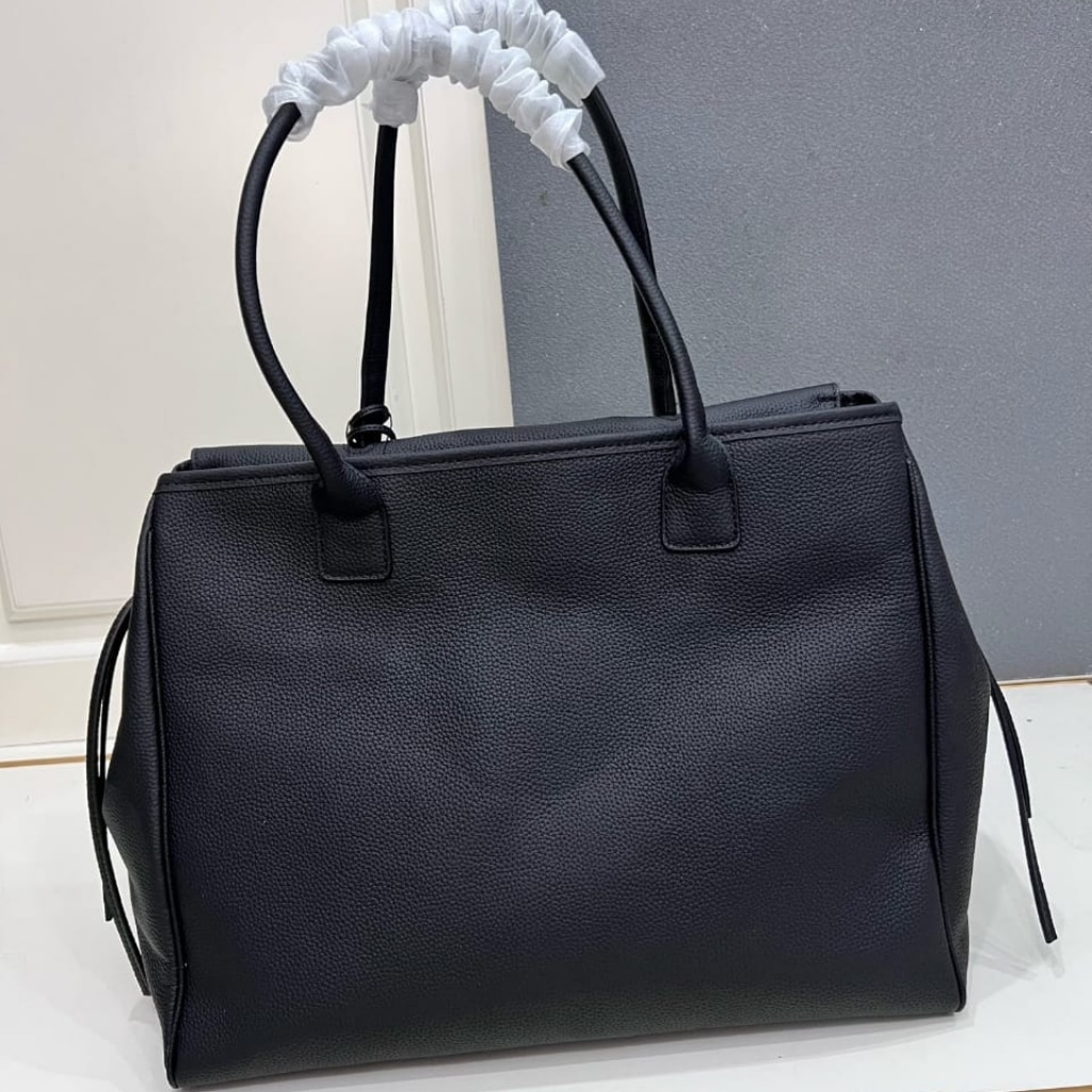 Chanel Large Tote Bag Grained And Gold Tone Metal Black 43cm AS6289 B24248 94305 - 画像 (4)