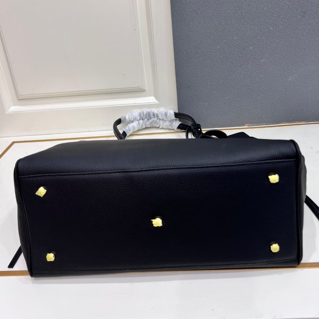 Chanel Large Tote Bag Grained And Gold Tone Metal Black 43cm AS6289 B24248 94305 - 画像 (6)