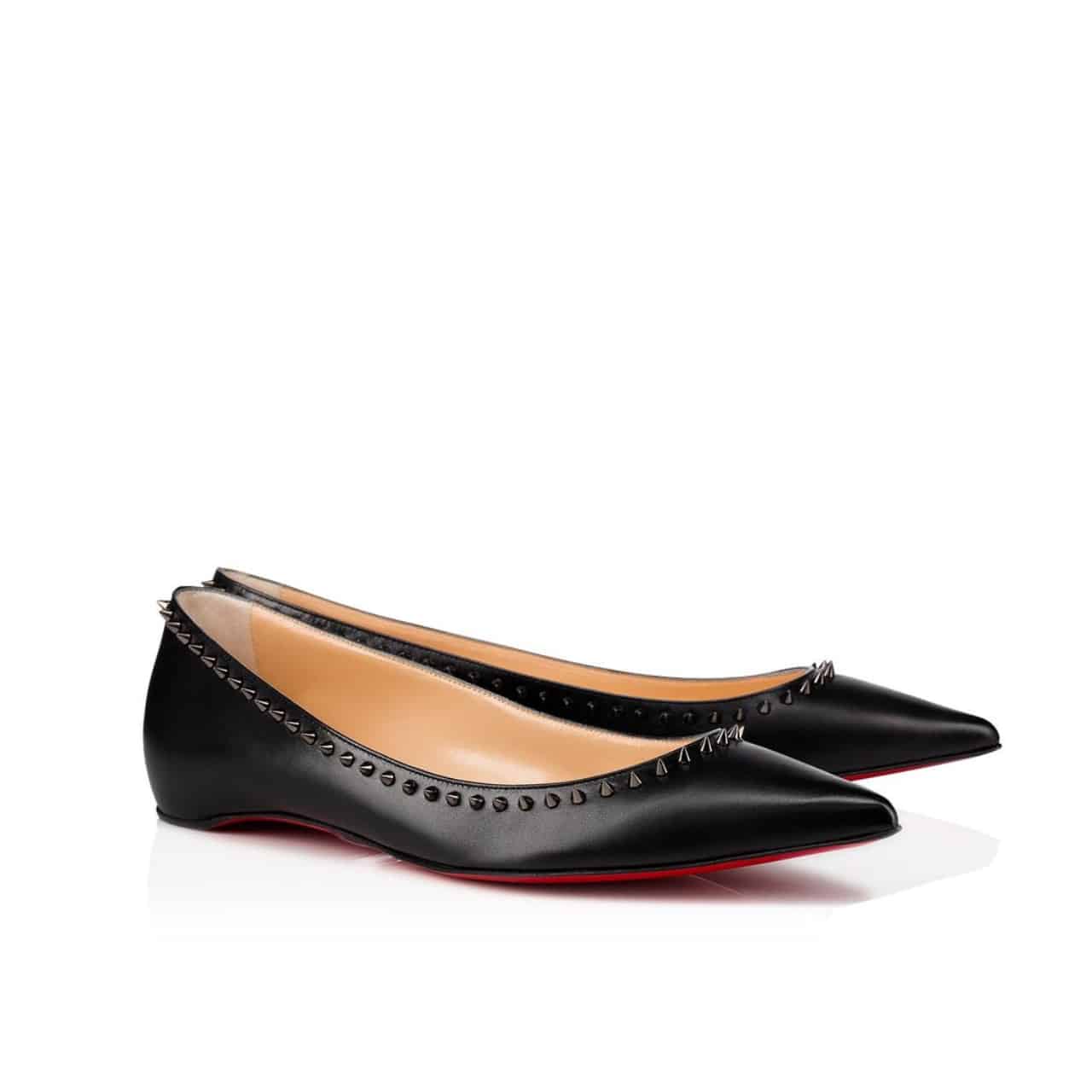 Christian Louboutin クリスチャン ルブタン アンジェリーナ フラットシューズ スタッズ ブラック 型番：3151261B142