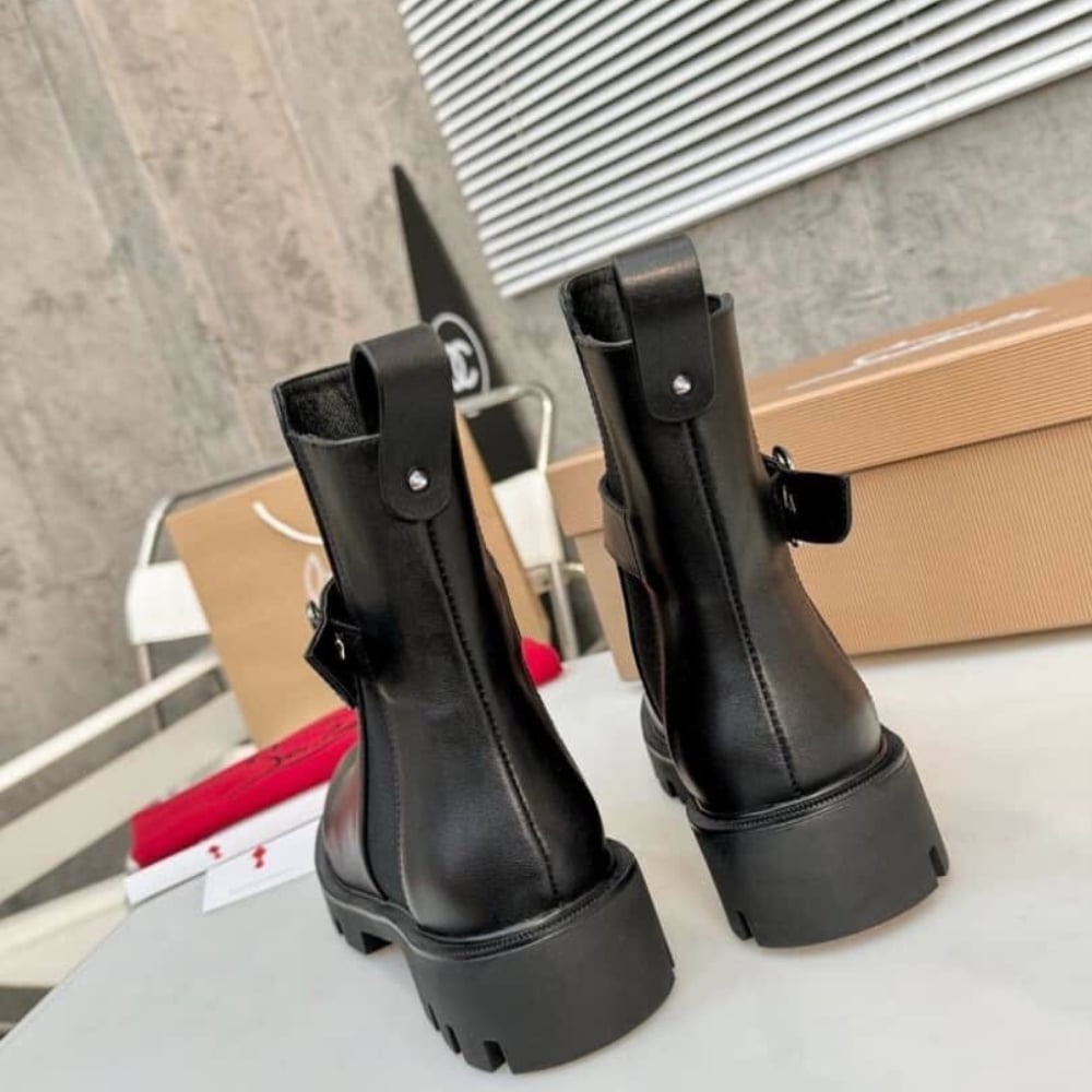 Christian Louboutin クリスチャン ルブタン CL チェルシーブーツ ラグソール ブラック 型番:1230304BK01 - 画像 (7)