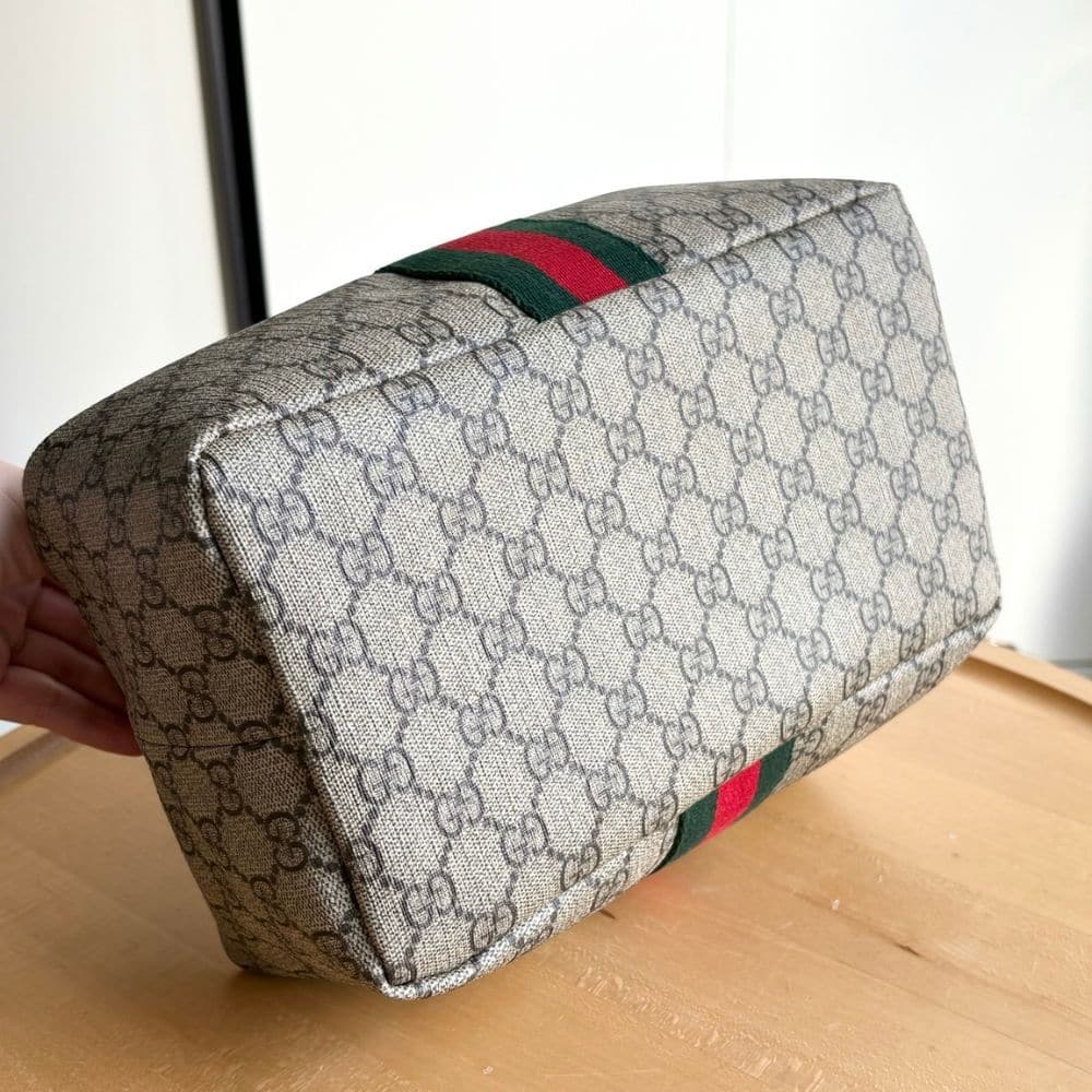 Gucci Vanity Medium Top Handle Bag Beige And Ebony 27Cm - 画像 (7)