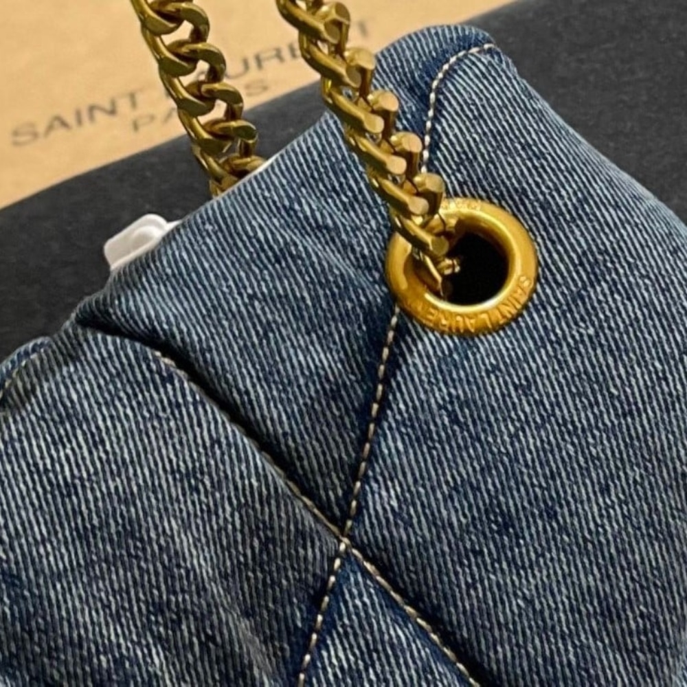 Saint Laurent Puffer Toy Denim Blue 28Cm 7593372PT674575 - 画像 (6)
