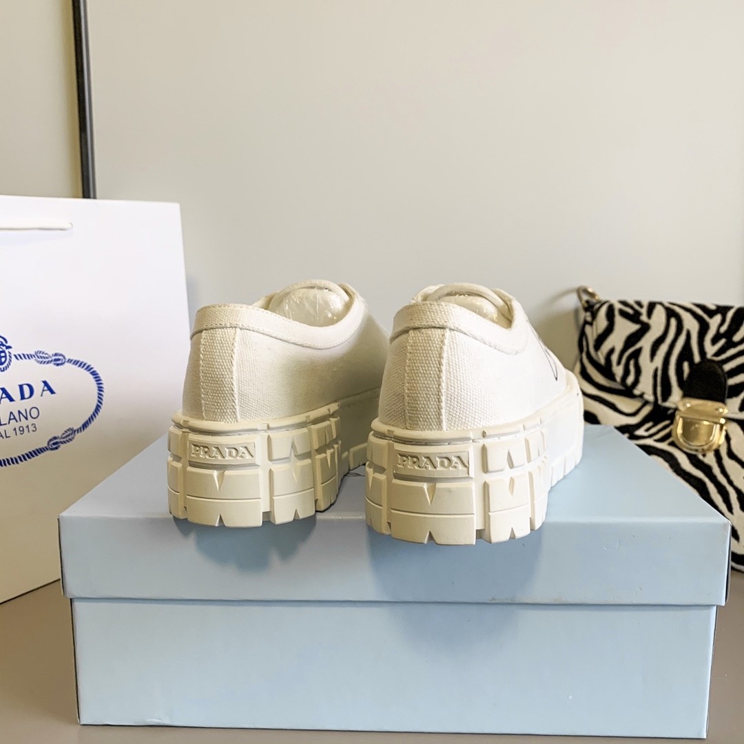 Prada Double Wheel Re Nylon Gabardine Sneaker White 1E260M 3Lfx F0009 F B050 - 画像 (8)