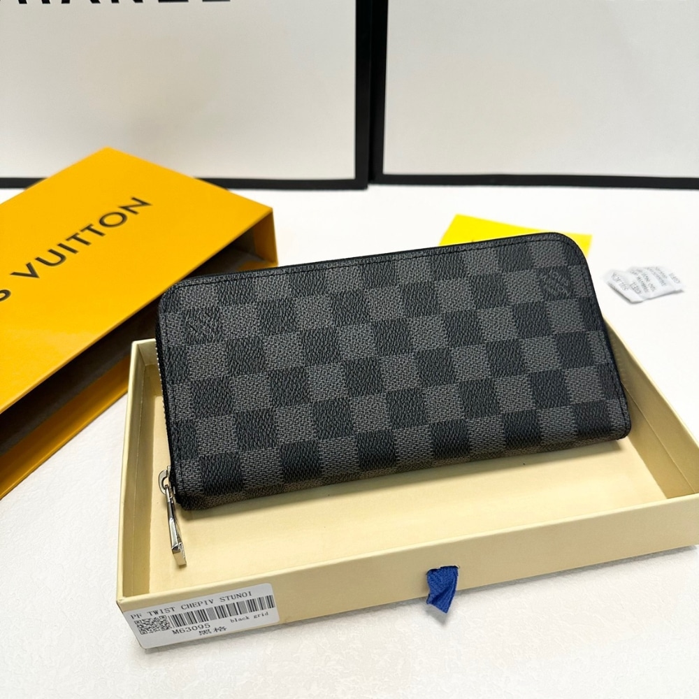 LOUIS VUITTON ルイ・ヴィトン ジッピー・ウォレット ダミエ・キャンバス ブラック 20cm 型番:N00056 - 画像 (2)