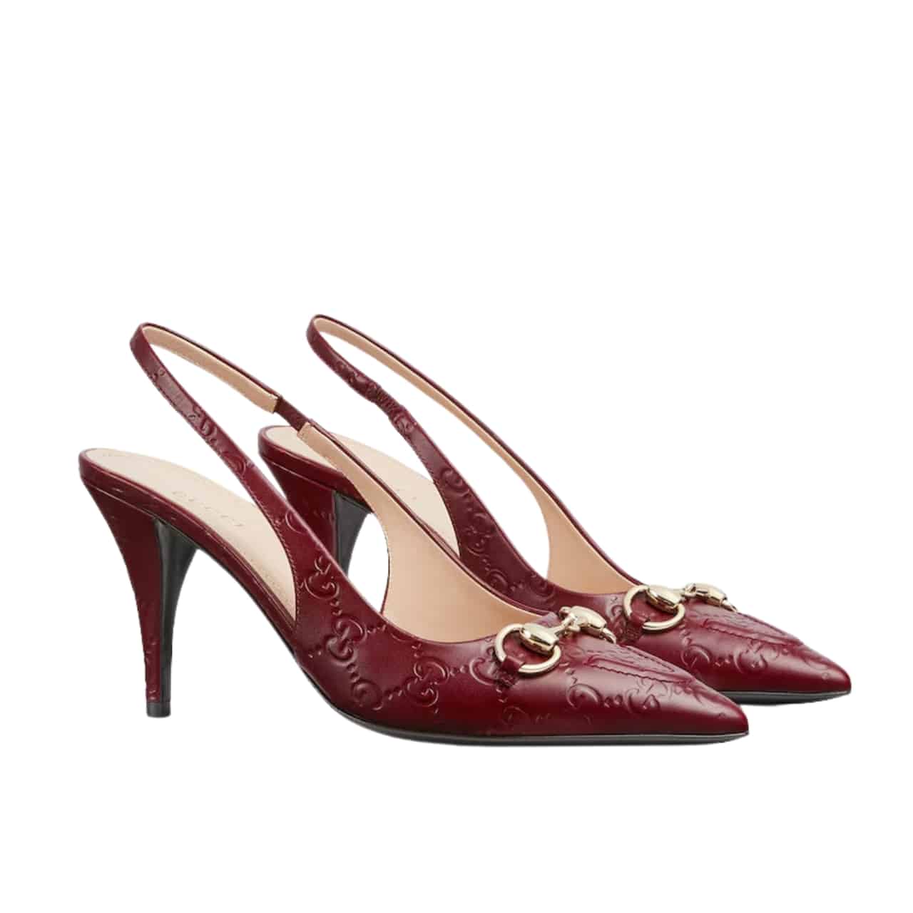 GUCCI グッチ レディース ホースビット パンプス GGレザー ロッソ・アンコーラ レッド 792065 AAEGJ 6207