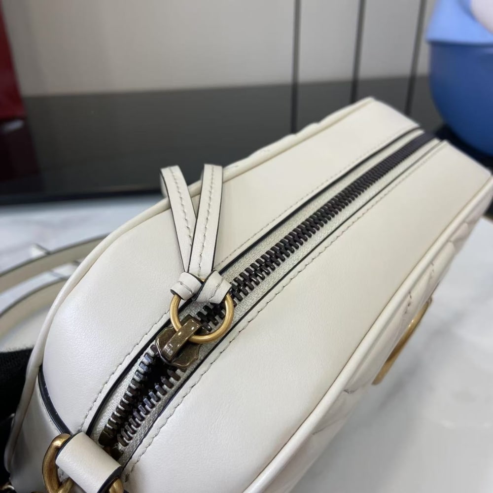 Gucci Gg Marmont Small Shoulder Bag white 24cm 447632 Dtd1t 9022 - 画像 (6)