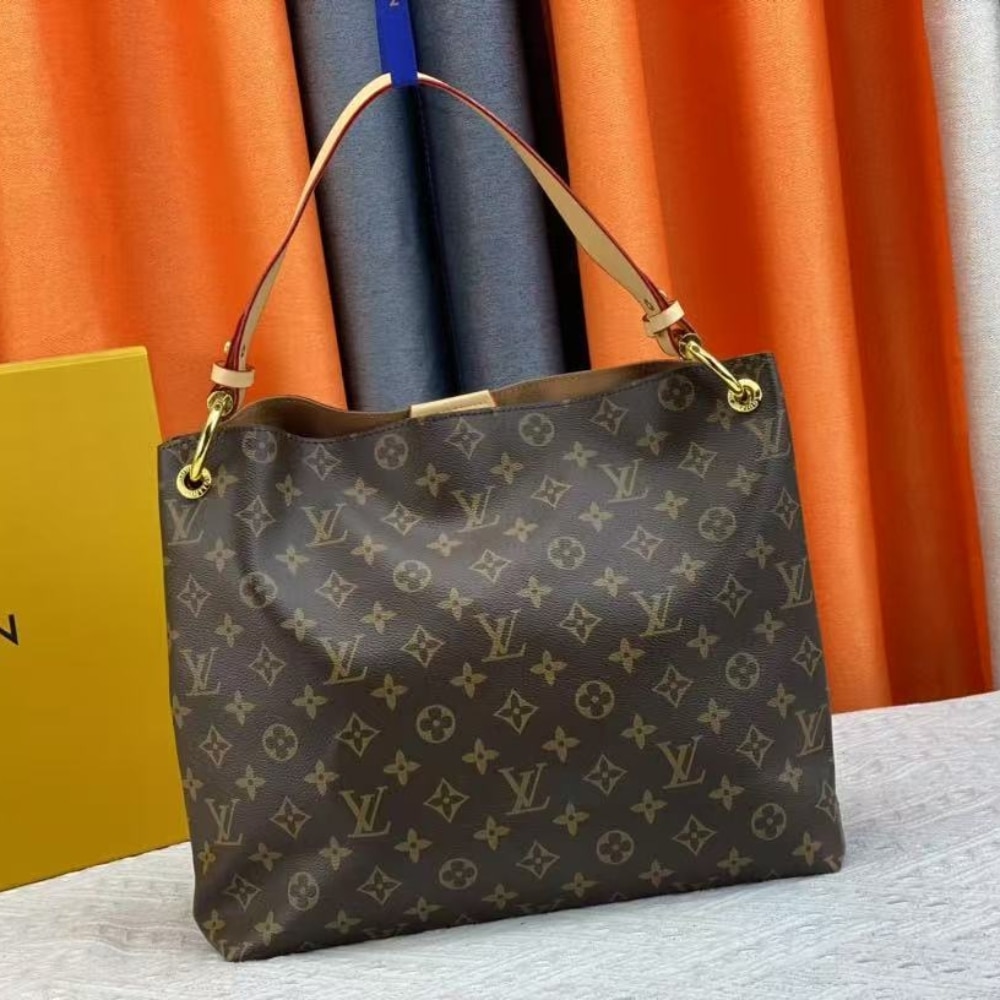 Louis Vuitton Graceful MM Monogram Canvas Hobo Bag Brown 41cm M43704 - 画像 (3)