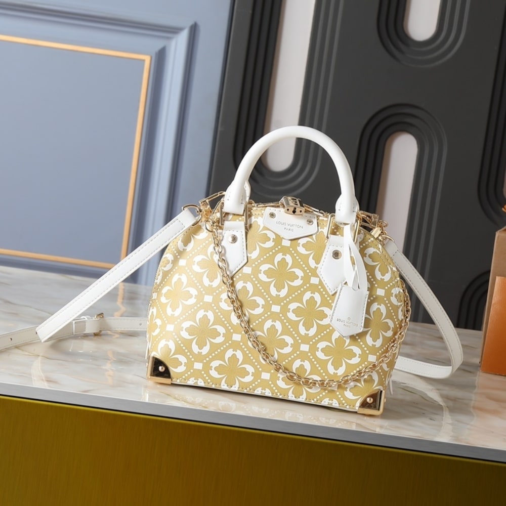 Louis Vuitton Alma Trunk BB White Gold Handle Bag 22cm M28032 - 画像 (2)
