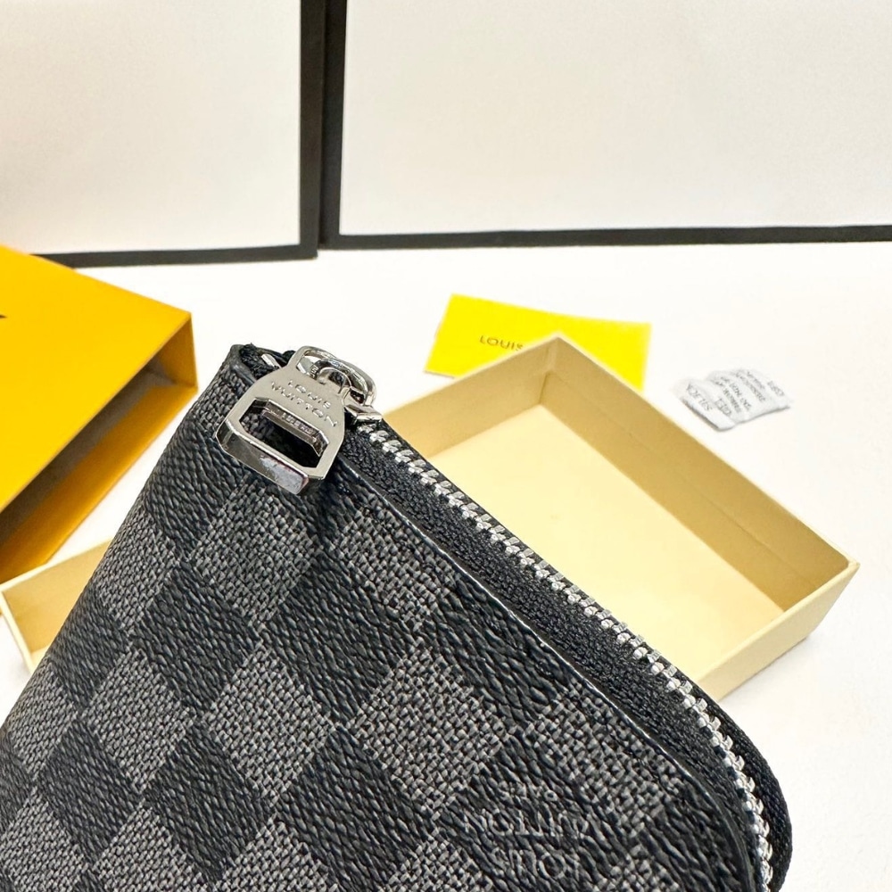 LOUIS VUITTON ルイ・ヴィトン ジッピー・ウォレット ダミエ・キャンバス ブラック 20cm 型番:N00056 - 画像 (3)