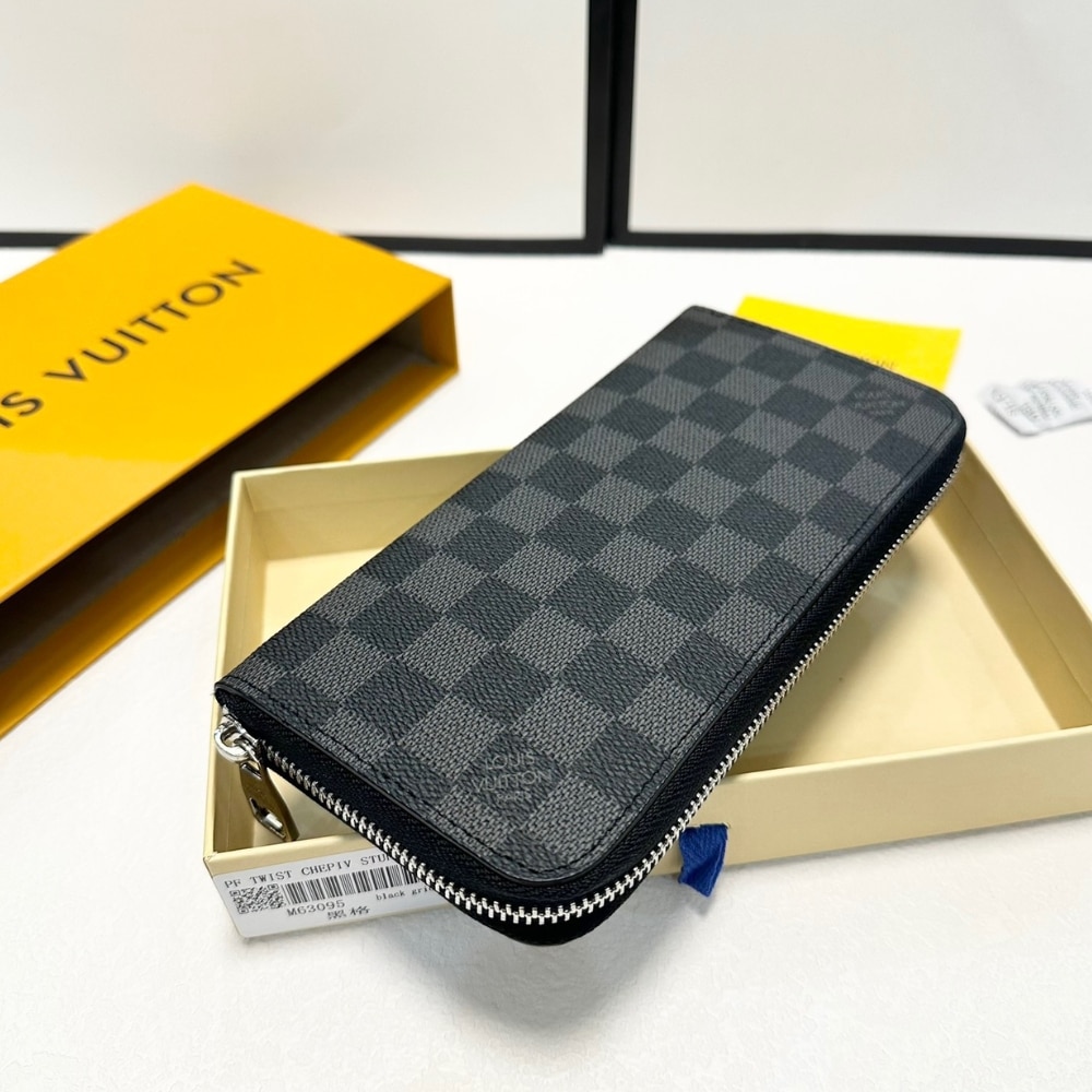 LOUIS VUITTON ルイ・ヴィトン ジッピー・ウォレット ダミエ・キャンバス ブラック 20cm 型番:N00056 - 画像 (5)