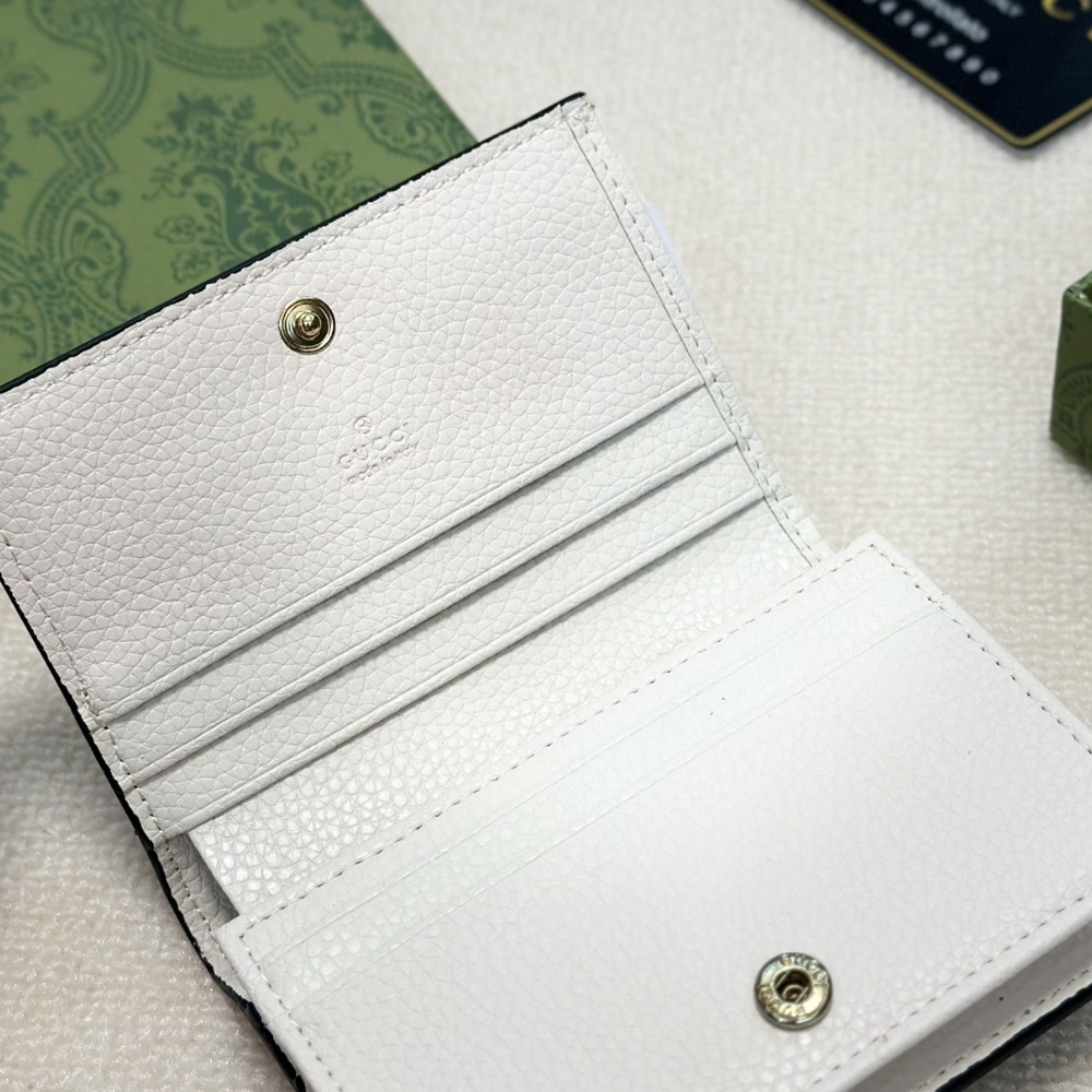 Gucci Bi Color Gg Marmont Small Wallet Beige And White 11cm 658610 17wag 9096 - 画像 (6)