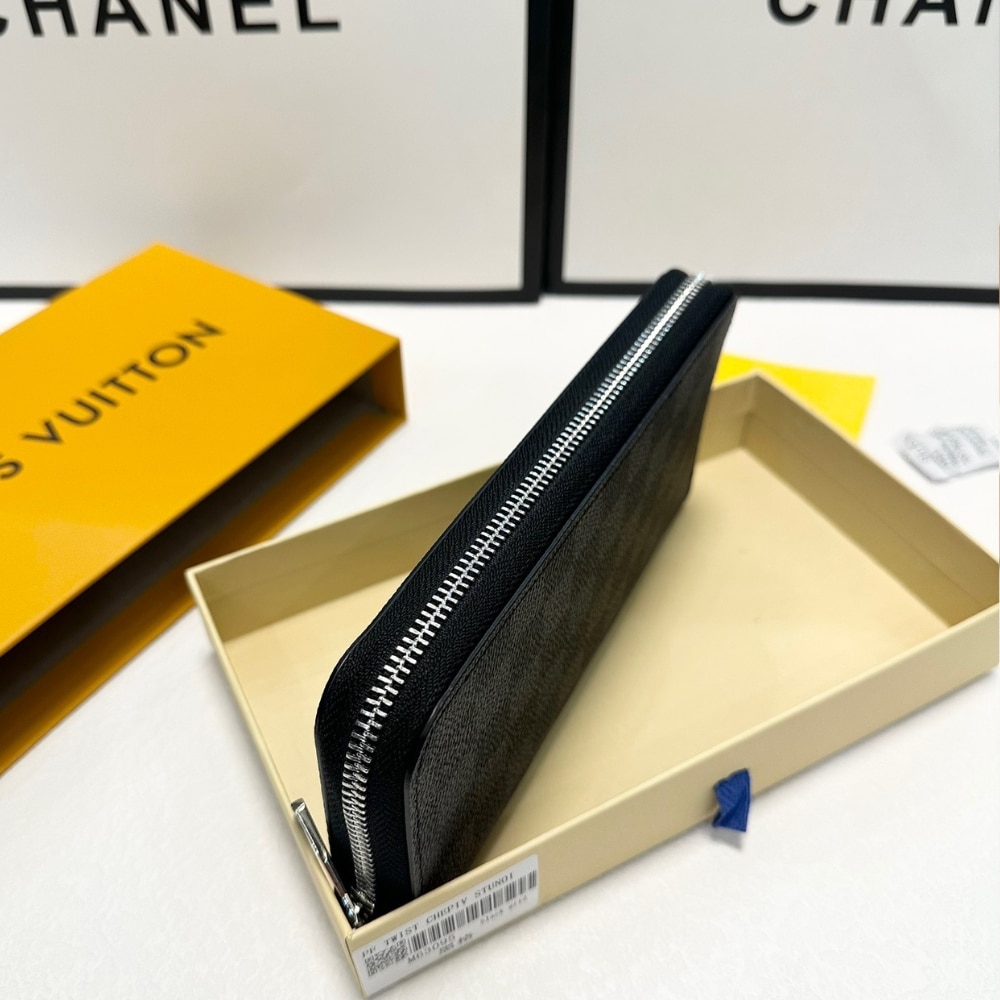 LOUIS VUITTON ルイ・ヴィトン ジッピー・ウォレット ダミエ・キャンバス ブラック 20cm 型番:N00056 - 画像 (7)