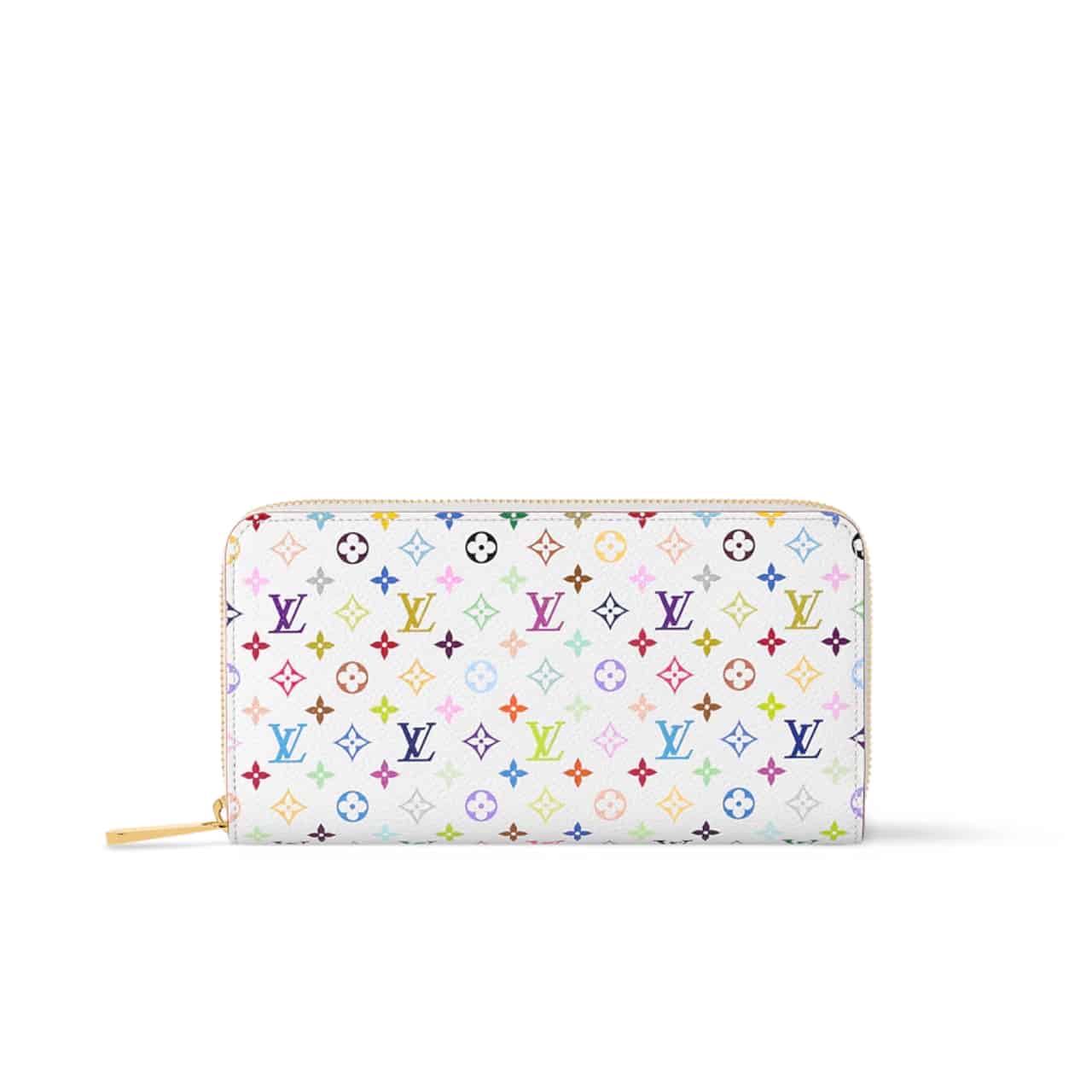 LOUIS VUITTON × 村上隆 ジッピー・ウォレット ホワイト×マルチカラー 19cm 型番：M13922
