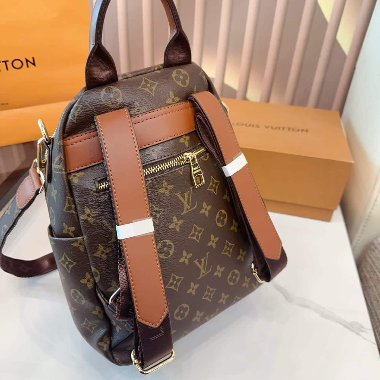Louis Vuitton Backpack Monogram Dark Brown 28Cm - 画像 (8)