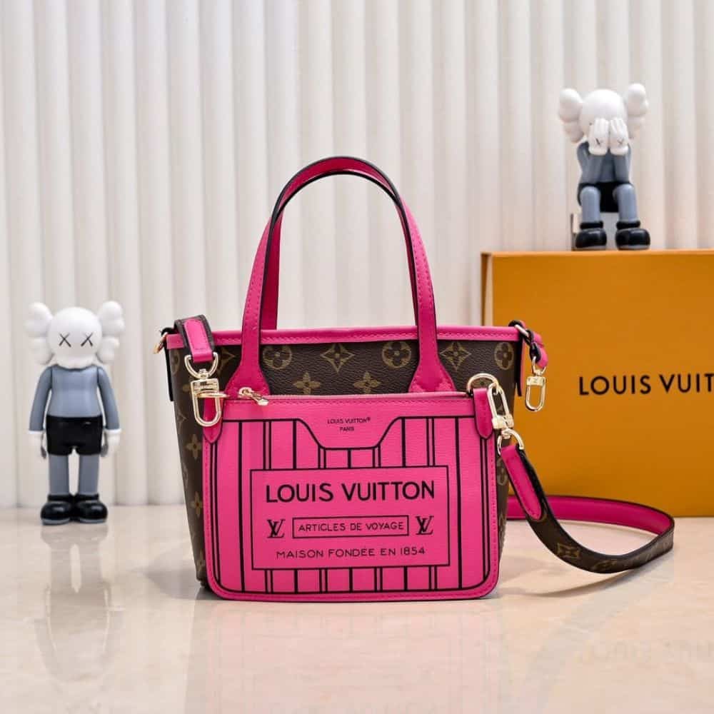 Louis Vuitton Neverfull Bandoulière Inside Out BB Monogram Rose 20Cm M12106 - 画像 (3)
