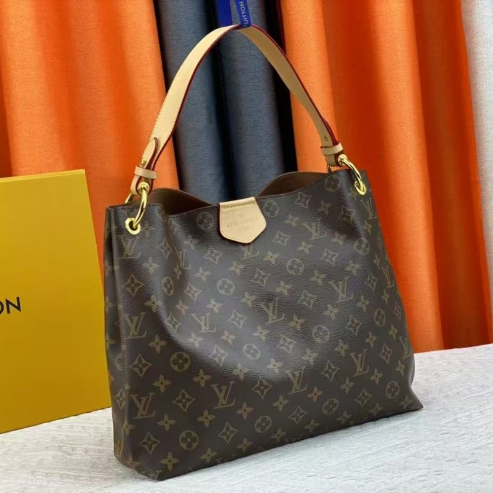 Louis Vuitton Graceful MM Monogram Canvas Hobo Bag Brown 41cm M43704 - 画像 (2)