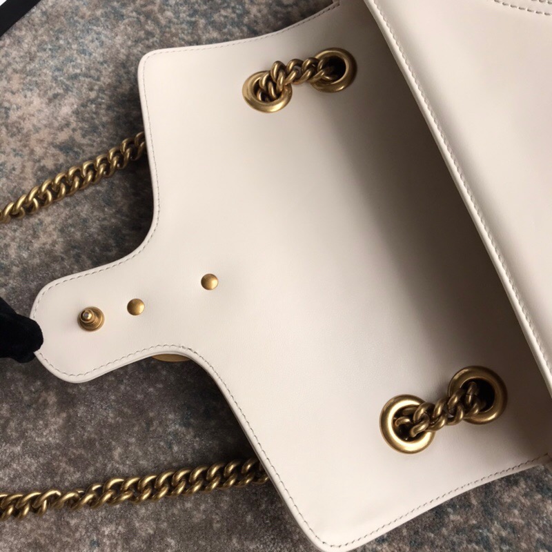 Gucci Gg Marmont Mini Shoulder Bag White Matelasse 22Cm 446744 Dtdit 9022 - 画像 (5)
