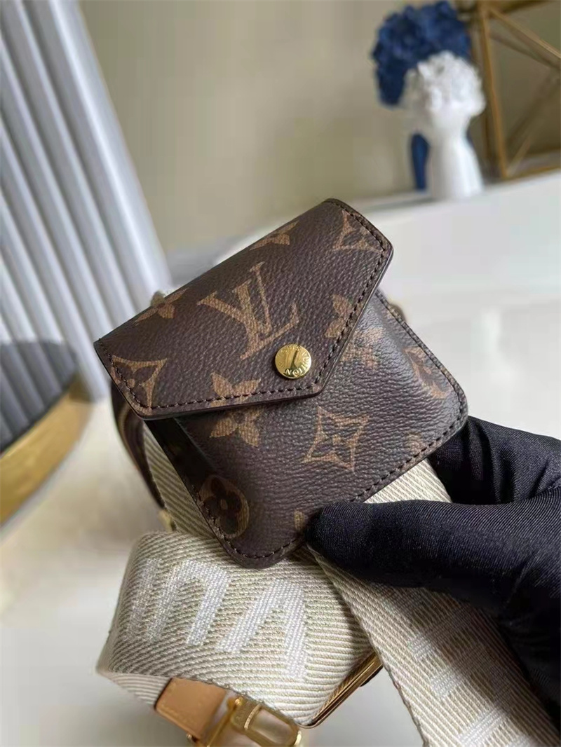 Louis Vuitton Utility Crossbody Bag Monogram Canvas Brown 18cm M80446 - 画像 (7)