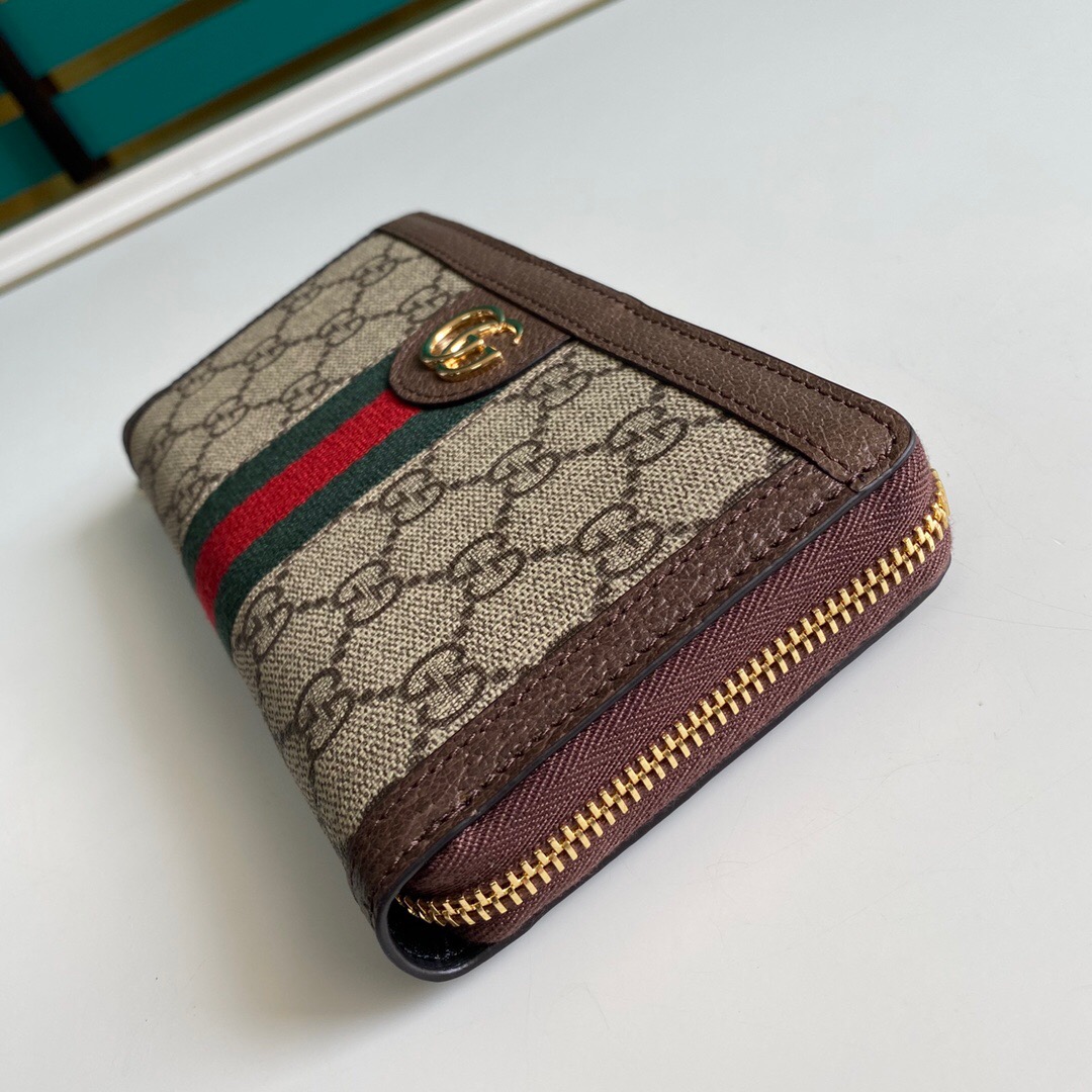 GUCCI グッチ オフィディア ジップアラウンドウォレット GGスプリーム ブラウン 19cm 523154 96IWG 8745 - 画像 (5)
