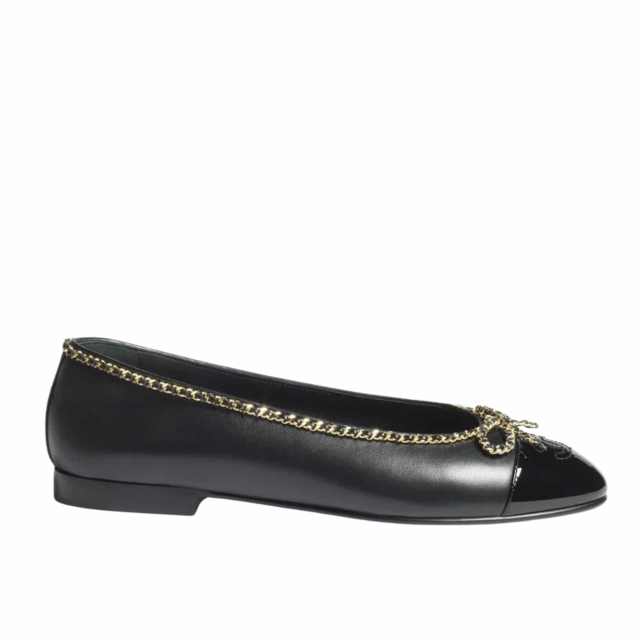 CHANEL シャネル レザー バレエシューズ ブラック レディース G46663 B21588 94305