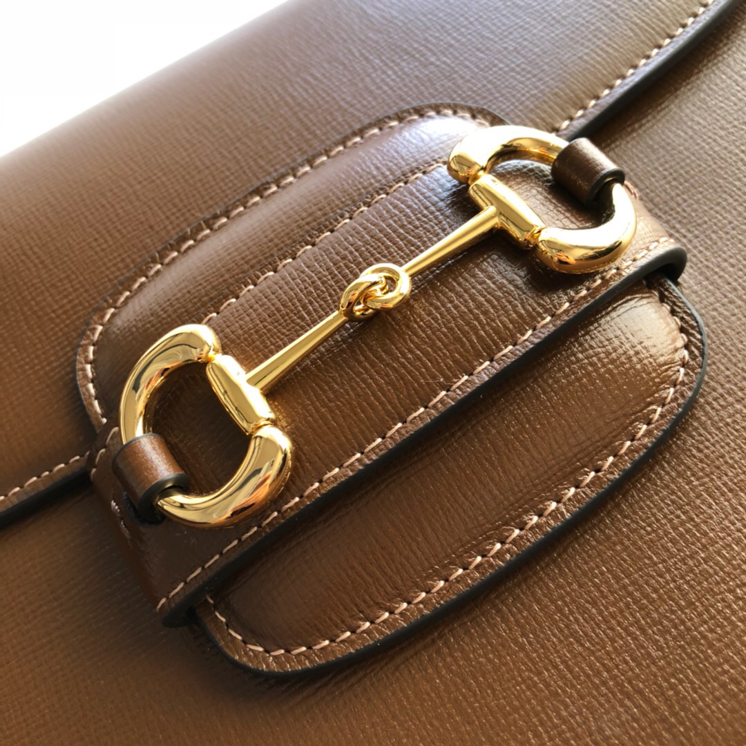 Gucci Horsebit 1955 Medium Shoulder Bag Brown Leather 25Cm 602204 1DB0G 2361 - 画像 (2)