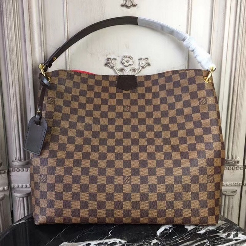 Louis Vuitton Graceful MM Damier Ebene Canvas Hobo Bag Brown 41cm N44045 - 画像 (2)