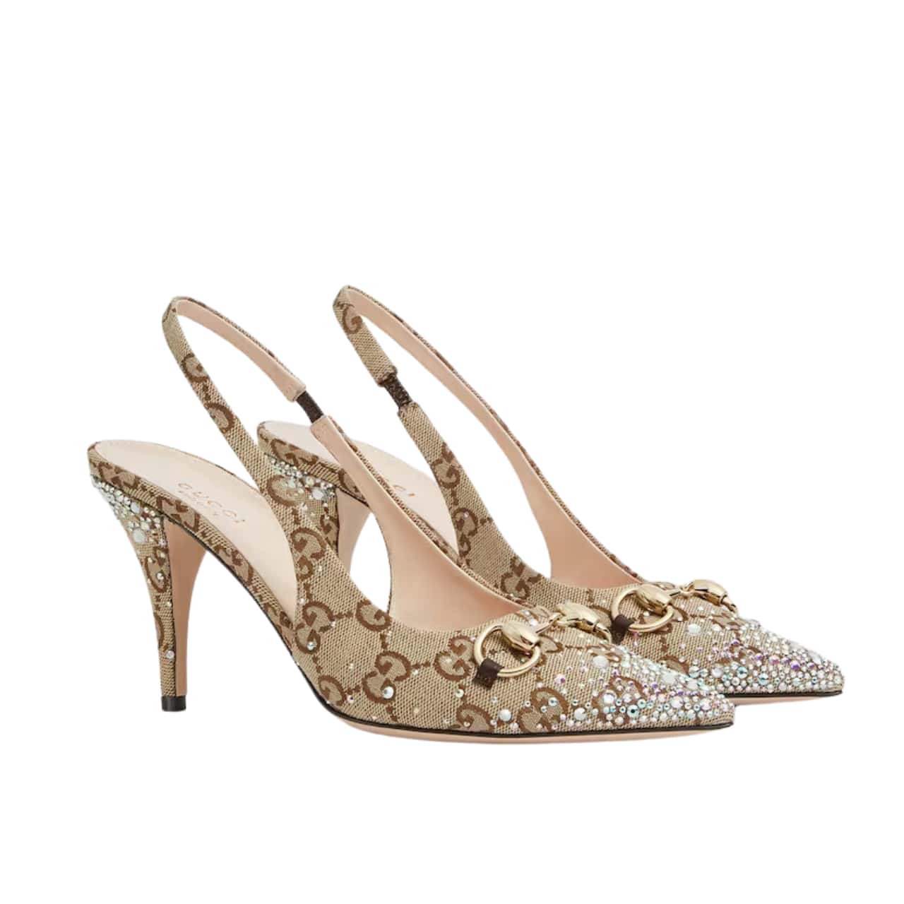 GUCCI グッチ レディース ホースビット パンプス GGキャンバス ベージュ×ダークブラウン 812176 FAD21 2549