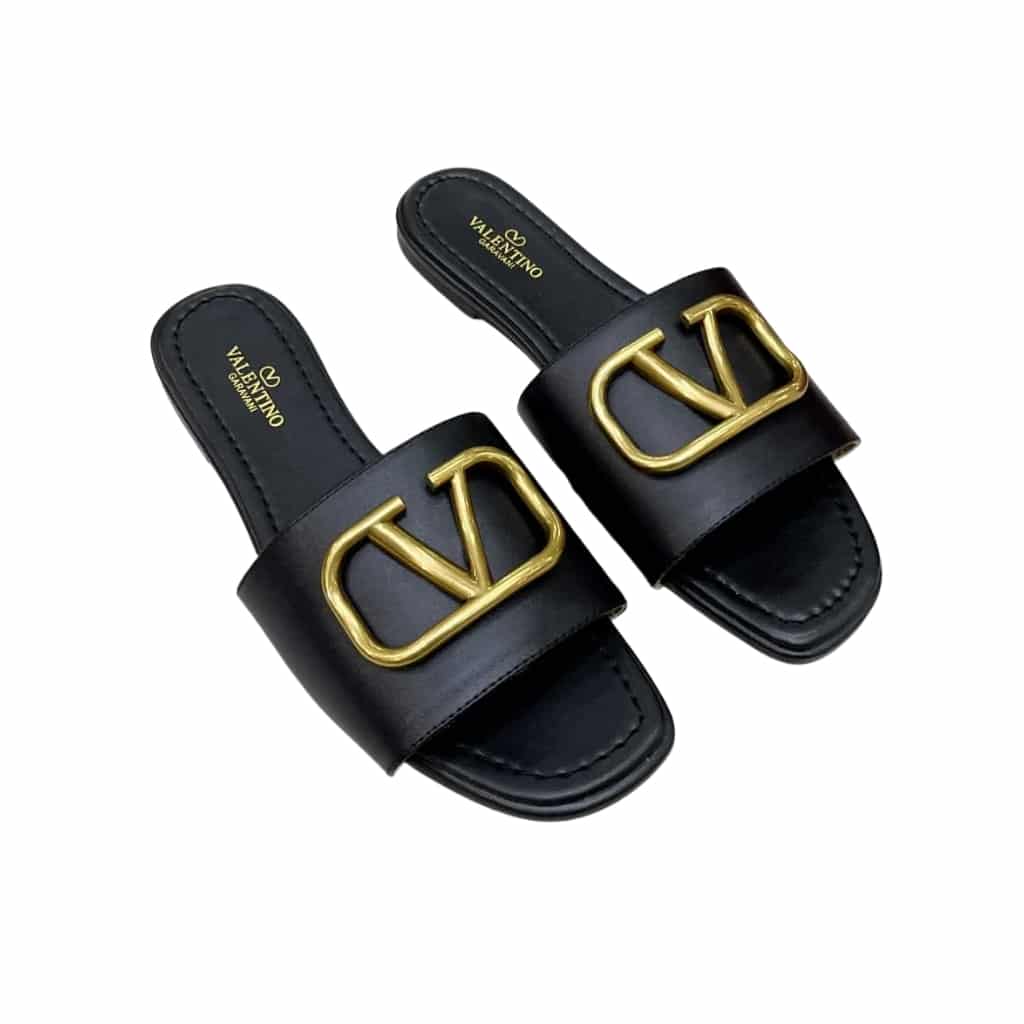 VALENTINO GARAVANI ヴァレンティノ ガラヴァーニ Vロゴ シグネチャー スライドサンダル ブラック 6W2S0BD5DSH 0NO