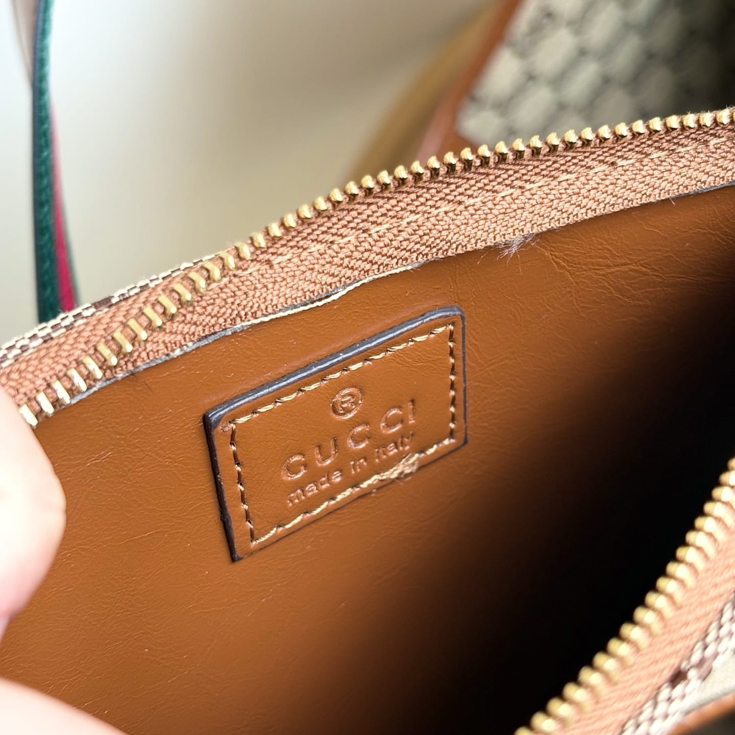Gucci Giglio Large Tote Bag Dark Brown Leather 60Cm 853971 AAF2H 7645 - 画像 (8)