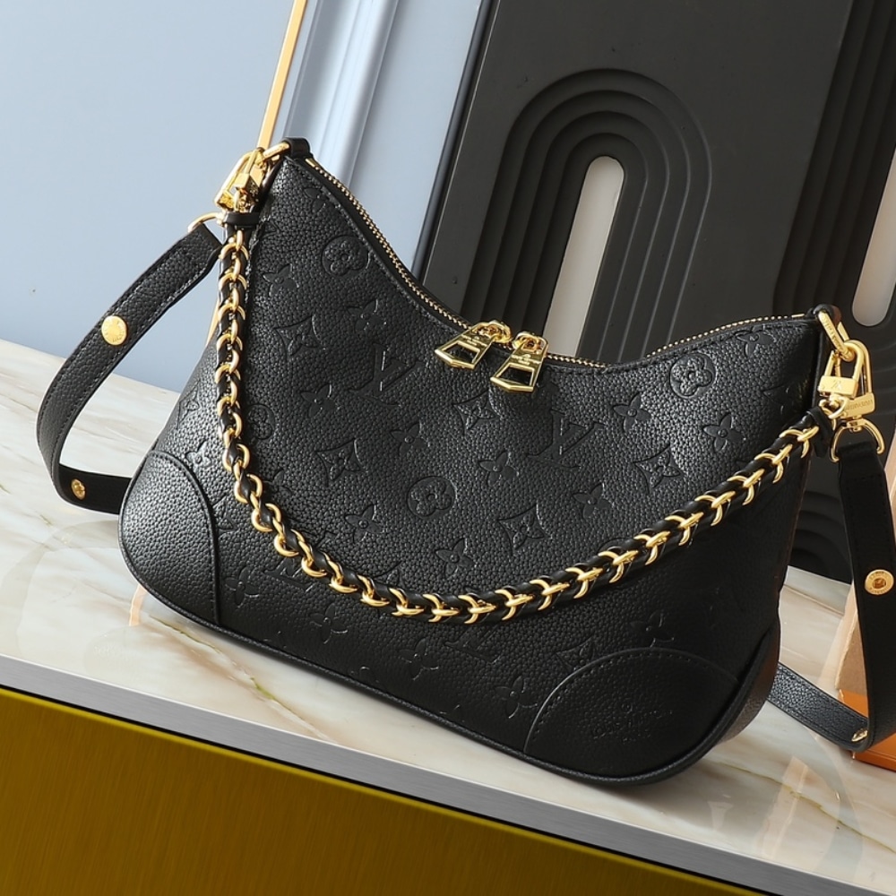 Louis Vuitton Boulogne Monogram Empreinte Leather Black 29Cm M12930 - 画像 (2)