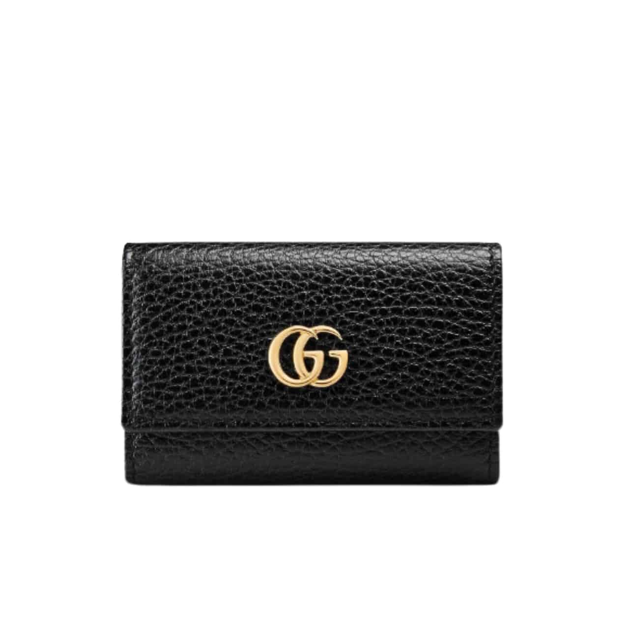 GUCCI グッチ GGマーモント キーケース兼ウォレット ブラック 10cm 型番：456118 CAO0G 1000