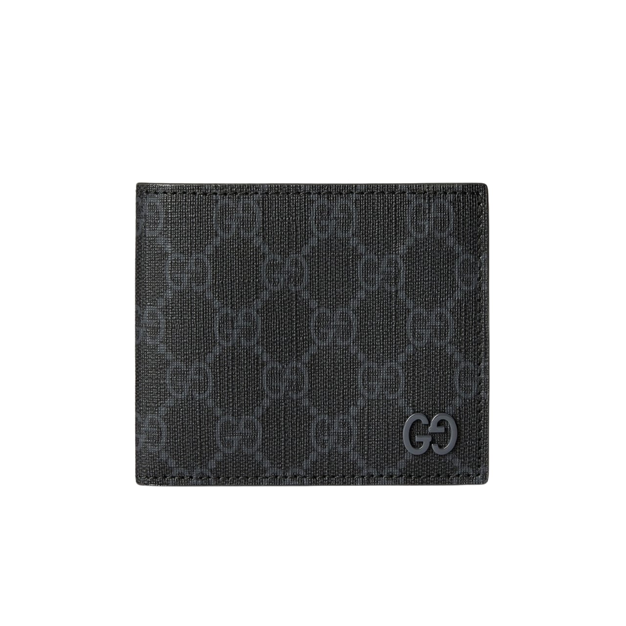 GUCCI グッチ 二つ折り財布 ブラック×グレー 11cm