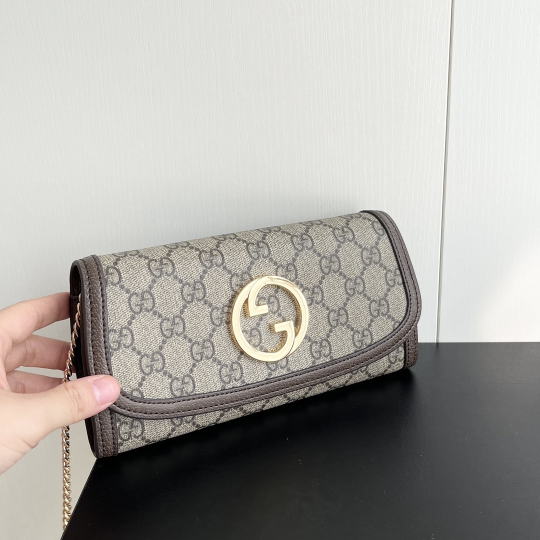 Gucci Blondie Continental Chain Wallet Beige 21Cm 725215 K9Gsg 8358 - 画像 (5)
