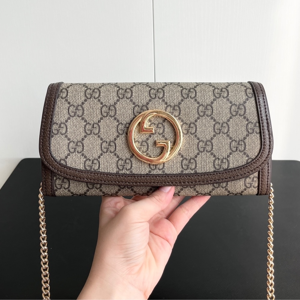 Gucci Blondie Continental Chain Wallet Beige 21Cm 725215 K9Gsg 8358 - 画像 (6)