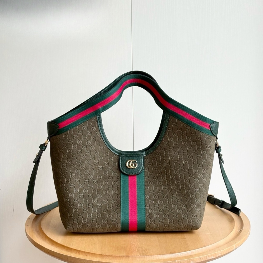 GUCCI グッチ ジリオ スモールトートバッグ ダークグリーン 25cm - 画像 (2)