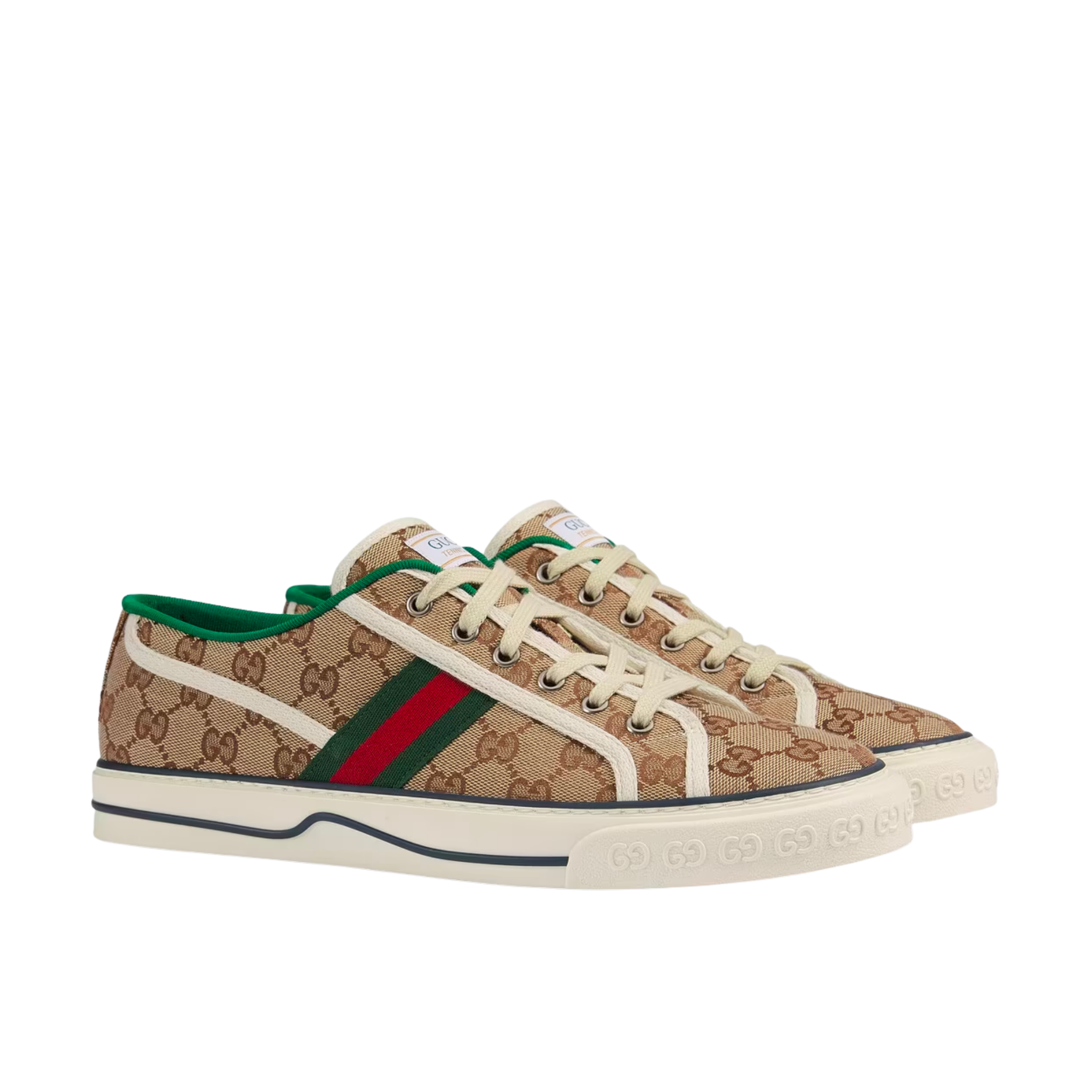 GUCCI グッチ テニス 1977 GGスプリーム スニーカー ベージュ×エボニー 型番：606111 HVK20 9766