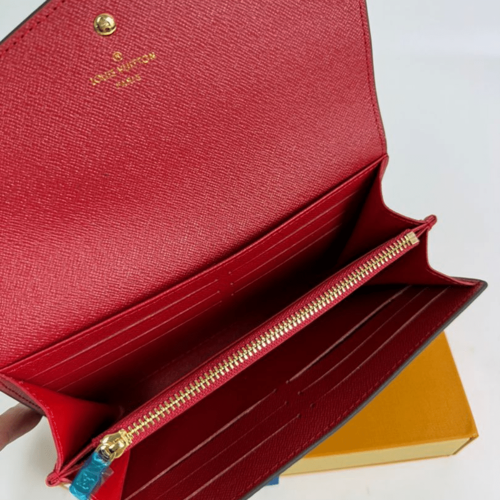 Louis Vuitton Sarah Wallet Monogram Canvas Coquelicot Red 19Cm M62236 - 画像 (5)