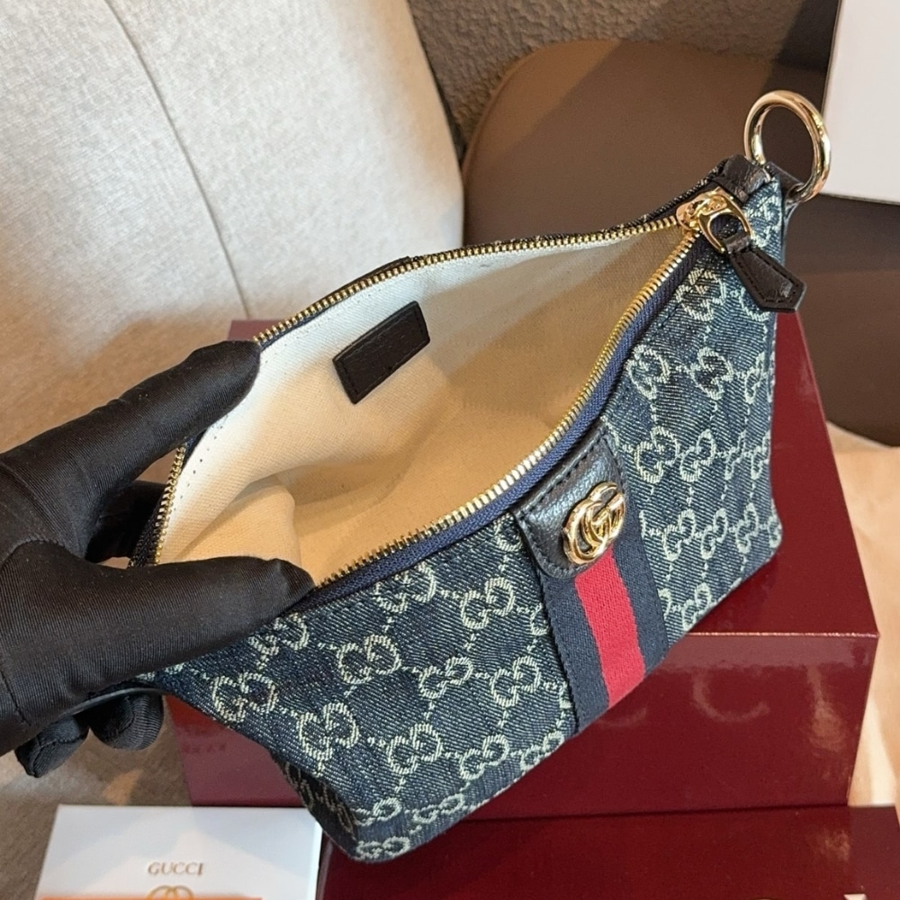 Gucci Vanity Mini Bag Blue And White GG Denim 19cm - 画像 (6)