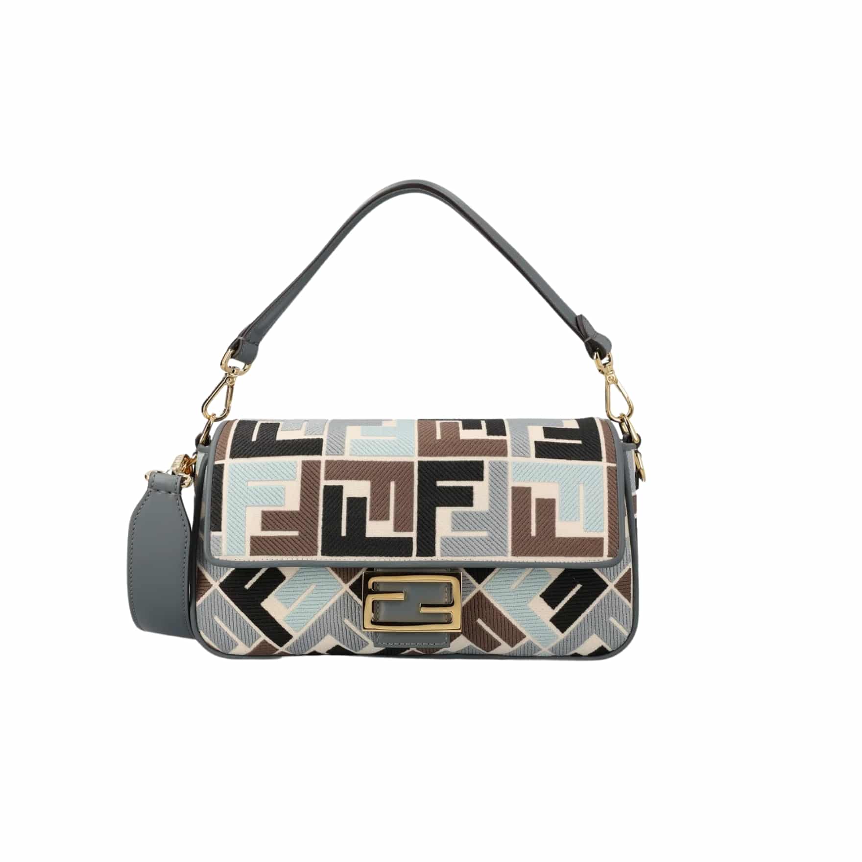 Fendi バゲットFF刺繍入りショルダーバッグ マルチカラー 26cm