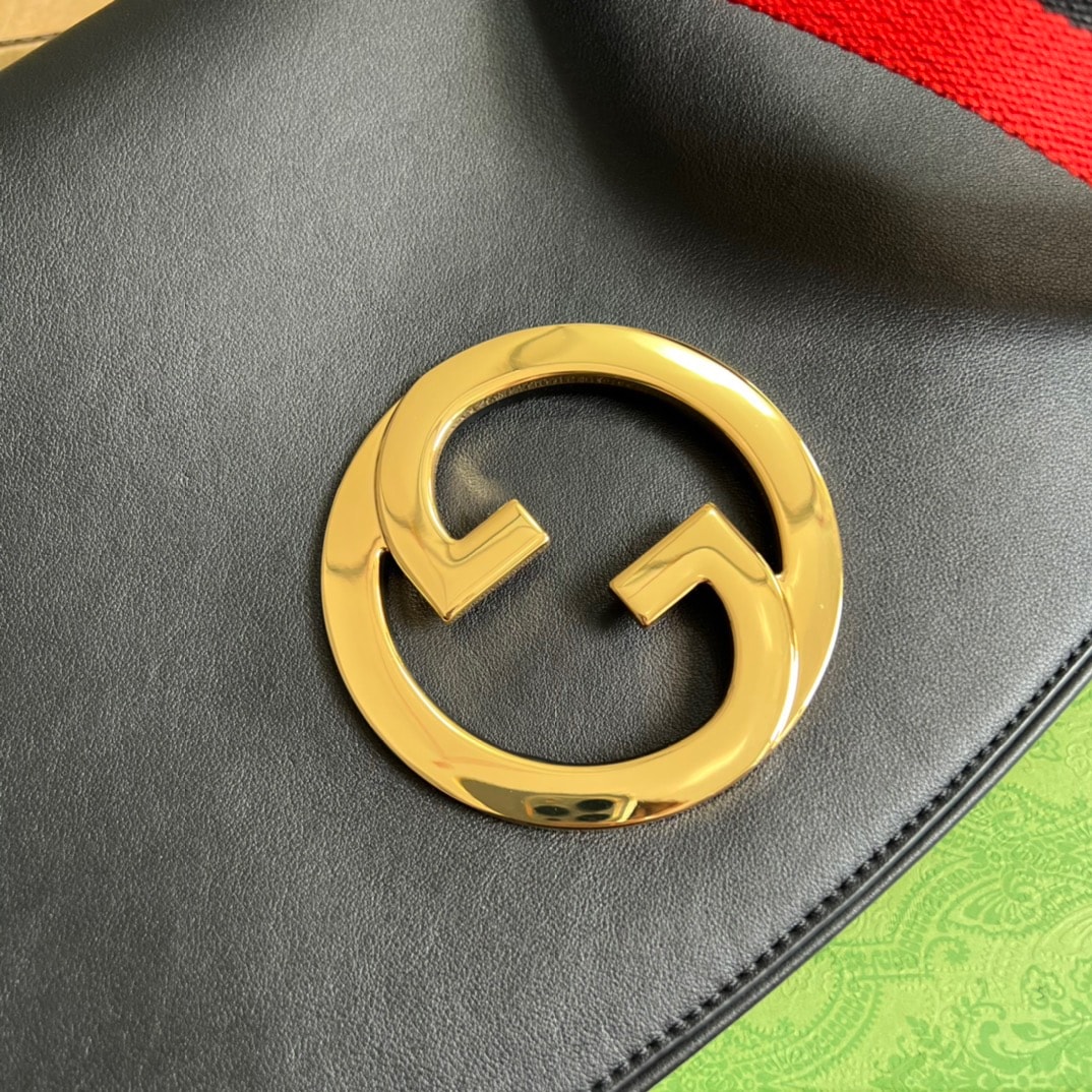 Gucci Blondie Medium Bag Black 29Cm 699210 UXXAG 1064 - 画像 (3)