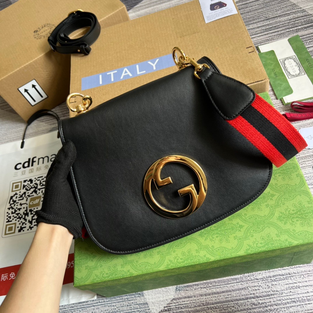 Gucci Blondie Medium Bag Black 29Cm 699210 UXXAG 1064 - 画像 (2)