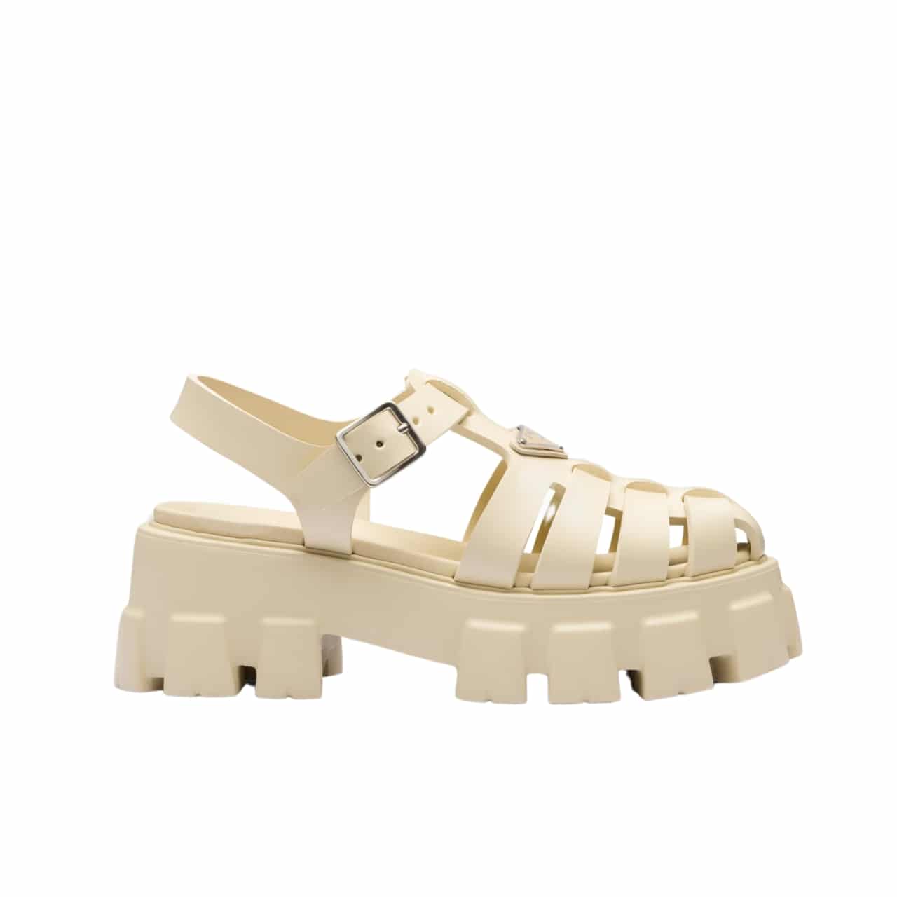 PRADA プラダ モノリス ラバーサンダル クォーツ 1X853M 3LKK F0482 FD055