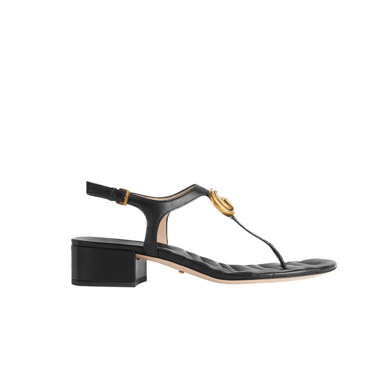 GUCCI グッチ ダブルG レザー サンダル ブラック 型番：674840 BKO00 1000
