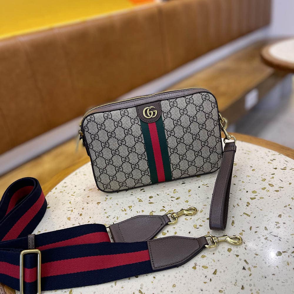 Gucci Ophidia Gg Shoulder Bag Beige Ebony 23.5Cm 699439 9C2St 8920 - 画像 (4)