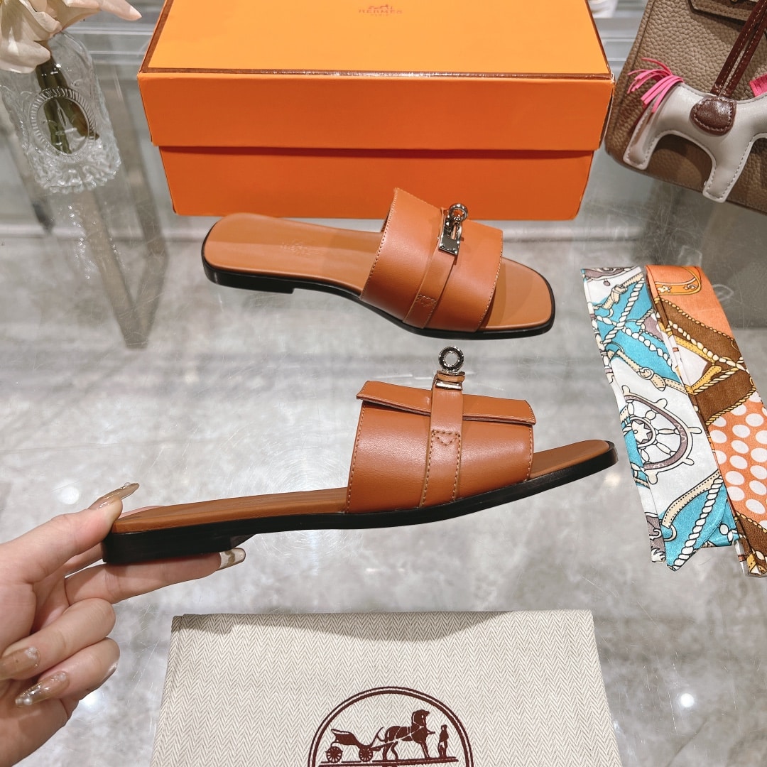 HERMÈS エルメス ジュリア サンダル ブラウン H231056Z A3360 - 画像 (6)