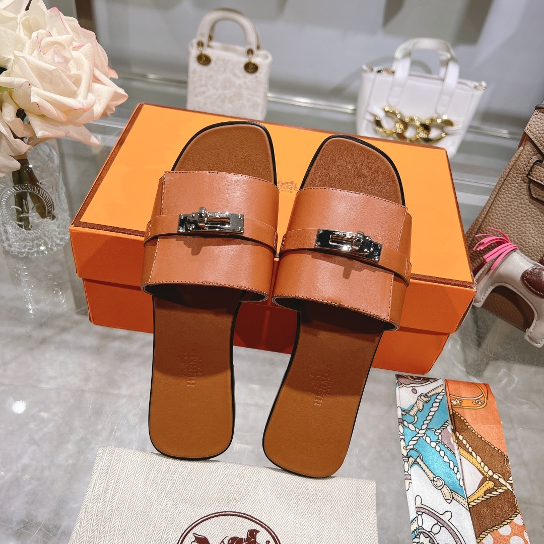 HERMÈS エルメス ジュリア サンダル ブラウン H231056Z A3360 - 画像 (7)
