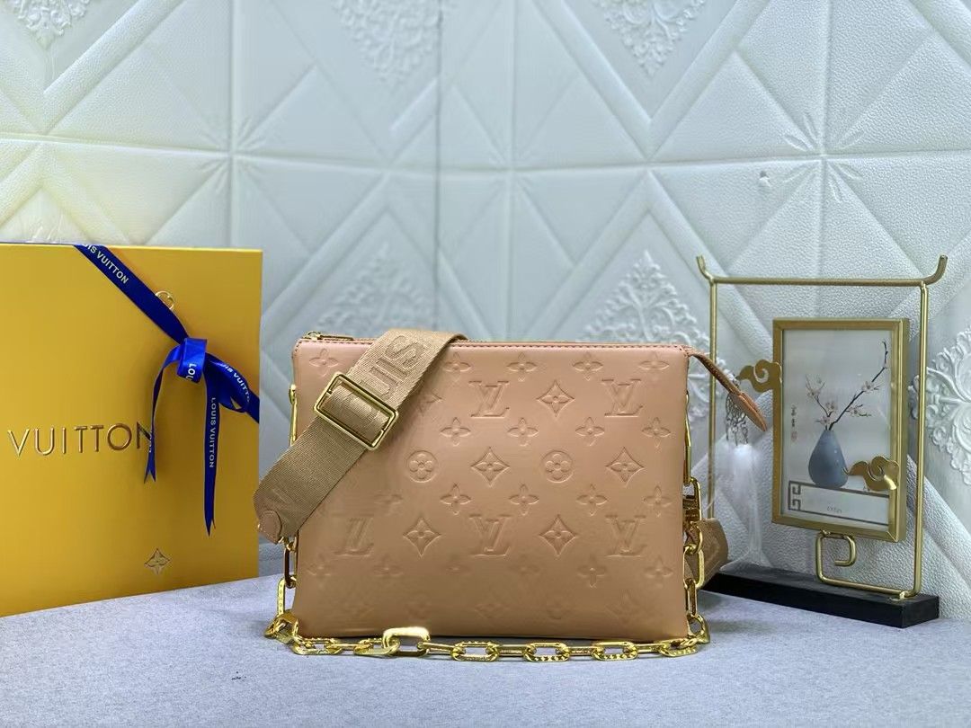 Louis Vuitton Coussin PM Monogram Leather Shoulder Bag Camel 26cm M57791 - 画像 (2)